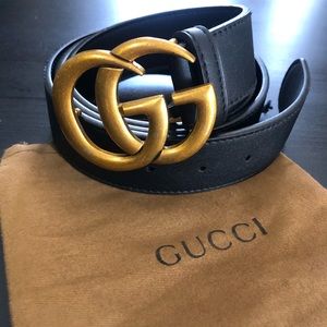 Gucci Black Leather Belt